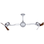 Matthews Fan Company Italo Ventania 16" 6 Blade Rotational Indoor Ceiling Fan with Wall Control Brushed Nickel (Damp Location)