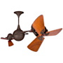 Matthews Fan Company Italo Ventania 16" 6 Blade Rotational Indoor Ceiling Fan with Wall Control Bronzette