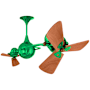 Matthews Fan Company Italo Ventania 16" 6 Blade Rotational Indoor Ceiling Fan with Wall Control Green