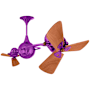 Matthews Fan Company Italo Ventania 16" 6 Blade Rotational Indoor Ceiling Fan with Wall Control Light Purple