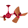 Matthews Fan Company Italo Ventania 16" 6 Blade Rotational Indoor Ceiling Fan with Wall Control Red