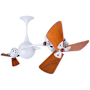 Matthews Fan Company Italo Ventania 16" 6 Blade Rotational Indoor Ceiling Fan with Wall Control White