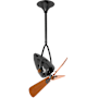 Matthews Fan Company Jarold Direcional 16" 3 Blade Indoor Ceiling Fan with Wall Control Black Nickel