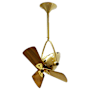 Matthews Fan Company Jarold Direcional 16" 3 Blade Indoor Ceiling Fan with Wall Control Brushed Brass