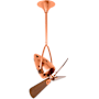 Matthews Fan Company Jarold Direcional 16" 3 Blade Indoor Ceiling Fan with Wall Control Brushed Copper