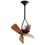 Matthews Fan Company Jarold Direcional 16" 3 Blade Indoor Ceiling Fan with Wall Control Bronzette