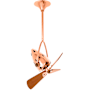 Matthews Fan Company Jarold Direcional 16" 3 Blade Indoor Ceiling Fan with Wall Control Polished Copper