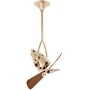 Matthews Fan Company Jarold Direcional 16" 3 Blade Indoor Ceiling Fan with Wall Control Polished Brass
