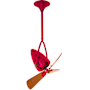 Matthews Fan Company Jarold Direcional 16" 3 Blade Indoor Ceiling Fan with Wall Control Red