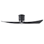 Matthews Fan Company Lindsay 52" 2 Blade Indoor LED Ceiling Fan with Remote Control Matte Black