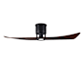 Matthews Fan Company Lindsay 52" 2 Blade Indoor LED Ceiling Fan with Remote Control Matte Black / Walnut