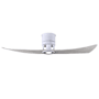 Matthews Fan Company Lindsay 52" 2 Blade Indoor LED Ceiling Fan with Remote Control Matte White / Barnwood