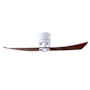 Matthews Fan Company Lindsay 52" 2 Blade Indoor LED Ceiling Fan with Remote Control Matte White / Walnut