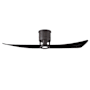 Matthews Fan Company Lindsay 52" 2 Blade Indoor LED Ceiling Fan with Remote Control Textured Bronze / Matte Black