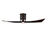 Matthews Fan Company Lindsay 52" 2 Blade Indoor LED Ceiling Fan with Remote Control Textured Bronze / Walnut
