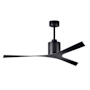 Matthews Fan Company Molly 56" 3 Blade Indoor / Outdoor Ceiling Fan Matte Black