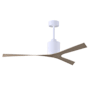 Matthews Fan Company Molly 56" 3 Blade Indoor / Outdoor Ceiling Fan Gray Ash Tone / Gloss White