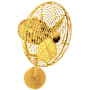 Matthews Fan Company Michelle Parede 13" 3 Blade Indoor Wall Mount Fan with Cage Gold