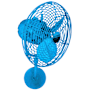 Matthews Fan Company Michelle Parede 13" 3 Blade Indoor Wall Mount Fan with Cage Light Blue