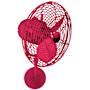 Matthews Fan Company Michelle Parede 13" 3 Blade Indoor Wall Mount Fan with Cage Red