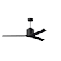 Matthews Fan Company Mollywood 60" 3 Blade Indoor Ceiling Fan with Remote Control Matte Black