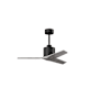 Matthews Fan Company Mollywood 42" 3 Blade Indoor Ceiling Fan with Remote Control Matte Black / Barnwood