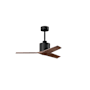 Matthews Fan Company Mollywood 42" 3 Blade Indoor Ceiling Fan with Remote Control Matte Black / Walnut