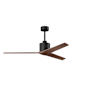 Matthews Fan Company Mollywood 60" 3 Blade Indoor Ceiling Fan with Remote Control Matte Black / Walnut
