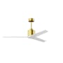 Matthews Fan Company Mollywood 60" 3 Blade Indoor Ceiling Fan with Remote Control Brushed Brass / Matte White
