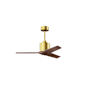 Matthews Fan Company Mollywood 42" 3 Blade Indoor Ceiling Fan with Remote Control Brushed Brass / Walnut Tone