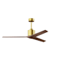 Matthews Fan Company Mollywood 60" 3 Blade Indoor Ceiling Fan with Remote Control Brushed Brass / Walnut Tone