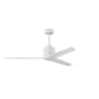 Matthews Fan Company Mollywood 60" 3 Blade Indoor Ceiling Fan with Remote Control Matte White / Matte White