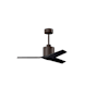 Matthews Fan Company Mollywood 42" 3 Blade Indoor Ceiling Fan with Remote Control Textured Bronze / Matte Black