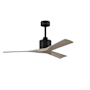 Matthews Fan Company Nan 52" 3 Blade Indoor Ceiling Fan Matte Black / Gray Ash