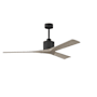 Matthews Fan Company Nan 60" 3 Blade Indoor Ceiling Fan Matte Black / Gray Ash