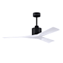 Matthews Fan Company Nan 52" 3 Blade Indoor Ceiling Fan with Remote Control Matte Black / Matte White