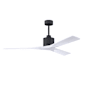 Matthews Fan Company Nan 60" 3 Blade Indoor Ceiling Fan with Remote Control Matte Black / Matte White