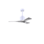 Matthews Fan Company Nan 42" 3 Blade Indoor Ceiling Fan with Remote Control Matte White / Barnwood