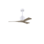 Matthews Fan Company Nan 42" 3 Blade Indoor Ceiling Fan Matte White / Gray Ash