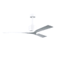 Matthews Fan Company Nan 60" 3 Blade Indoor Ceiling Fan with Remote Control Matte White / Matte White