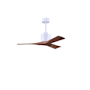 Matthews Fan Company Nan 42" 3 Blade Indoor Ceiling Fan with Remote Control Matte White / Walnut