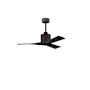 Matthews Fan Company Nan 42" 3 Blade Indoor Ceiling Fan with Remote Control Textured Bronze / Matte Black