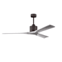 Matthews Fan Company Nan 60" 3 Blade Indoor Ceiling Fan with Remote Control Textured Bronze / Barnwood