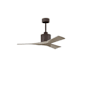 Matthews Fan Company Nan 42" 3 Blade Indoor Ceiling Fan Textured Bronze / Gray Ash