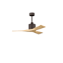 Matthews Fan Company Nan 42" 3 Blade Indoor Ceiling Fan Textured Bronze / Light Maple Tone