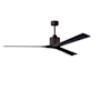 Matthews Fan Company Nan XL 72" 3 Blade Indoor Ceiling Fan with Remote Control Textured Bronze / Matte Black
