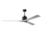 Matthews Fan Company Nan XL 72" 3 Blade Indoor Ceiling Fan with Remote Control Textured Bronze / Barnwood