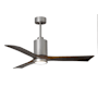 Matthews Fan Company Patricia 52" 3 Blade Indoor LED Ceiling Fan with 6 Speed Reversible Motor and Dimmable Light Kit Included Brushed Nickel