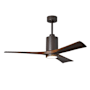 Matthews Fan Company Patricia 52" 3 Blade Indoor LED Ceiling Fan with 6 Speed Reversible Motor and Dimmable Light Kit Included Textured Bronze