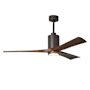 Matthews Fan Company Patricia 60" 3 Blade Indoor LED Ceiling Fan with 6 Speed Reversible Motor and Dimmable Light Kit Included Textured Bronze